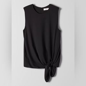 Babaton Aritzia Hopkins side tie blouse black XS